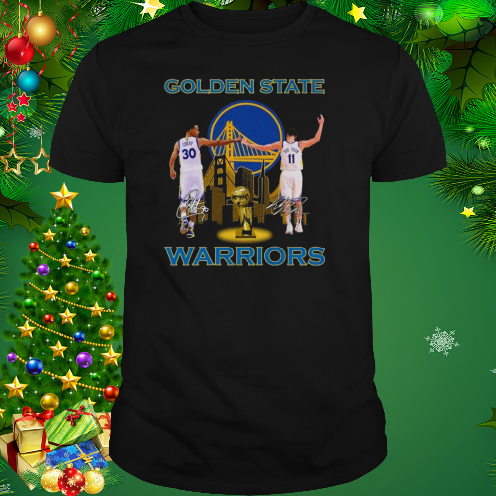 Golden State Warriors Stephen Curry and Klay Thompson signatures 2022 shirt 67b240 1