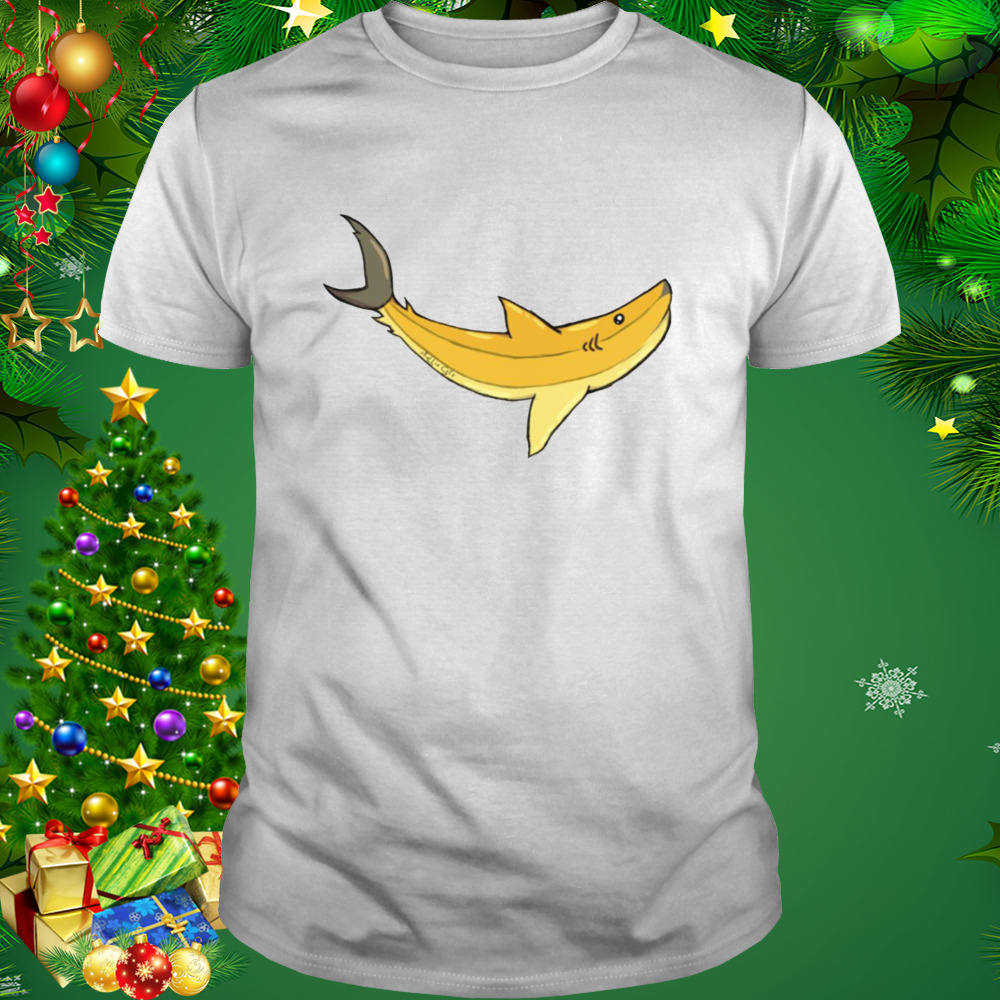 Cute Banana Shark Cartoon Art shirt 1
