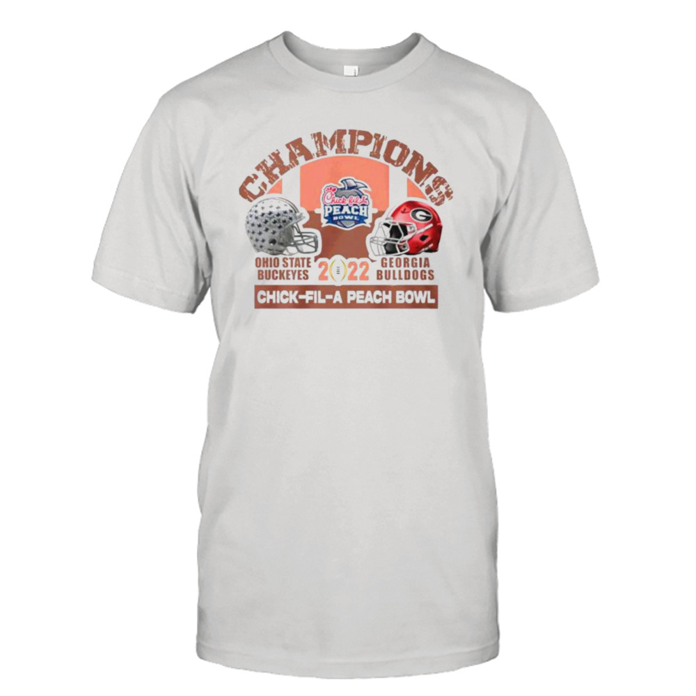 Champions Ohio State Buckeyes vs Georgia Bulldogs 2022 Chick-Fil-A Peach Bowl shirt