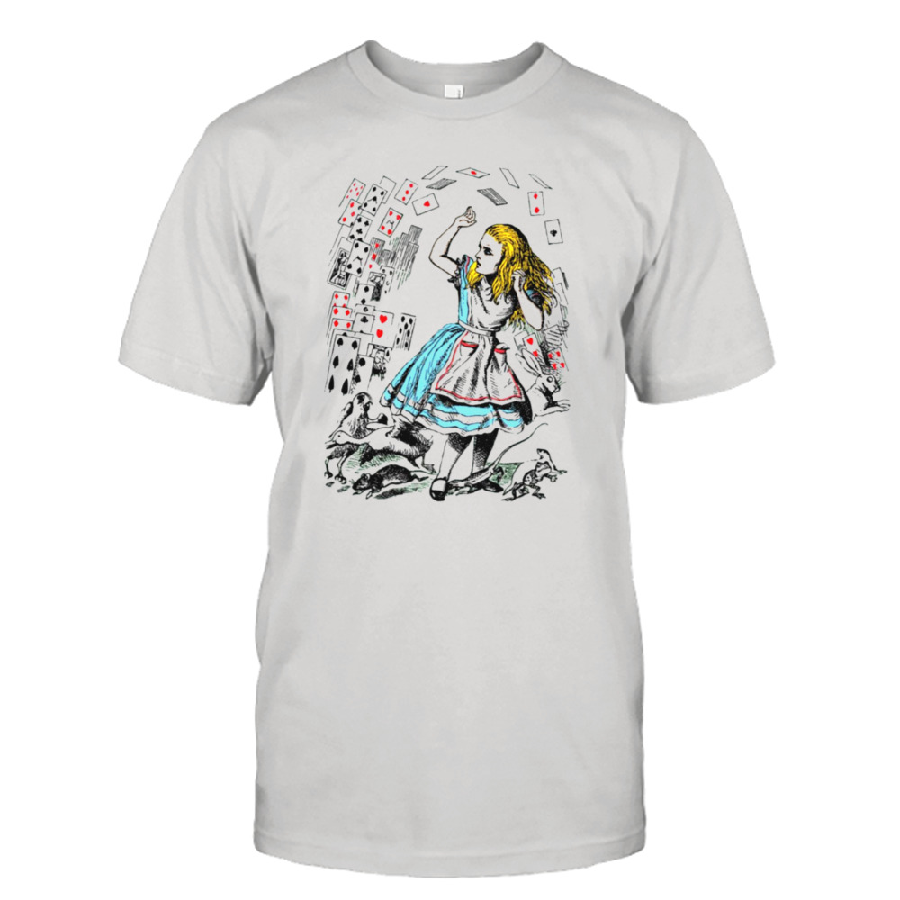 Illustration Alice And The Stack Of Cards Alice In Wonderland shirt
