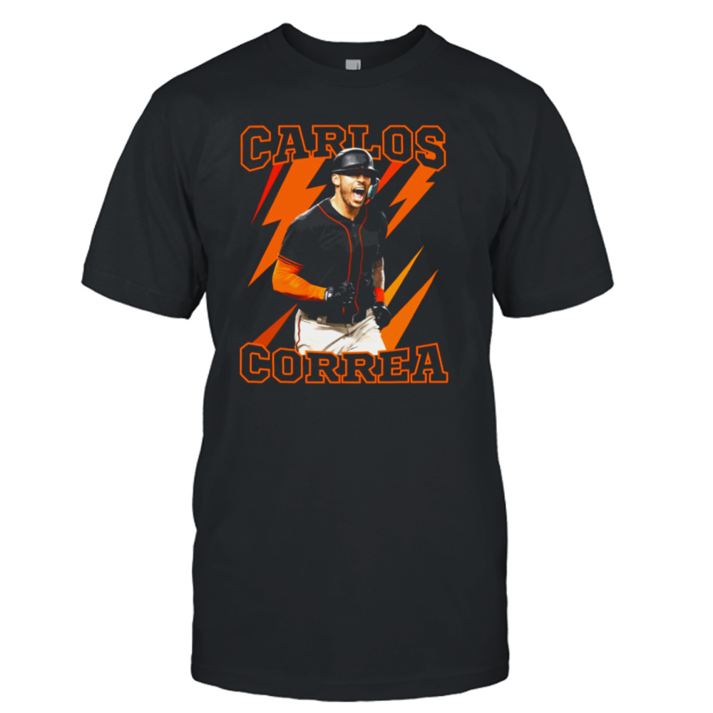 Orange Thunder Baseball Carlos Correa shirt