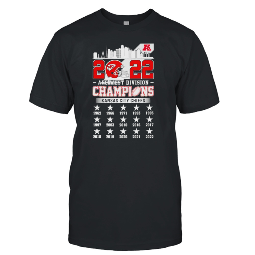 2022 AFC West Division Champions Kansas City Chiefs 1962-2022 Shirt