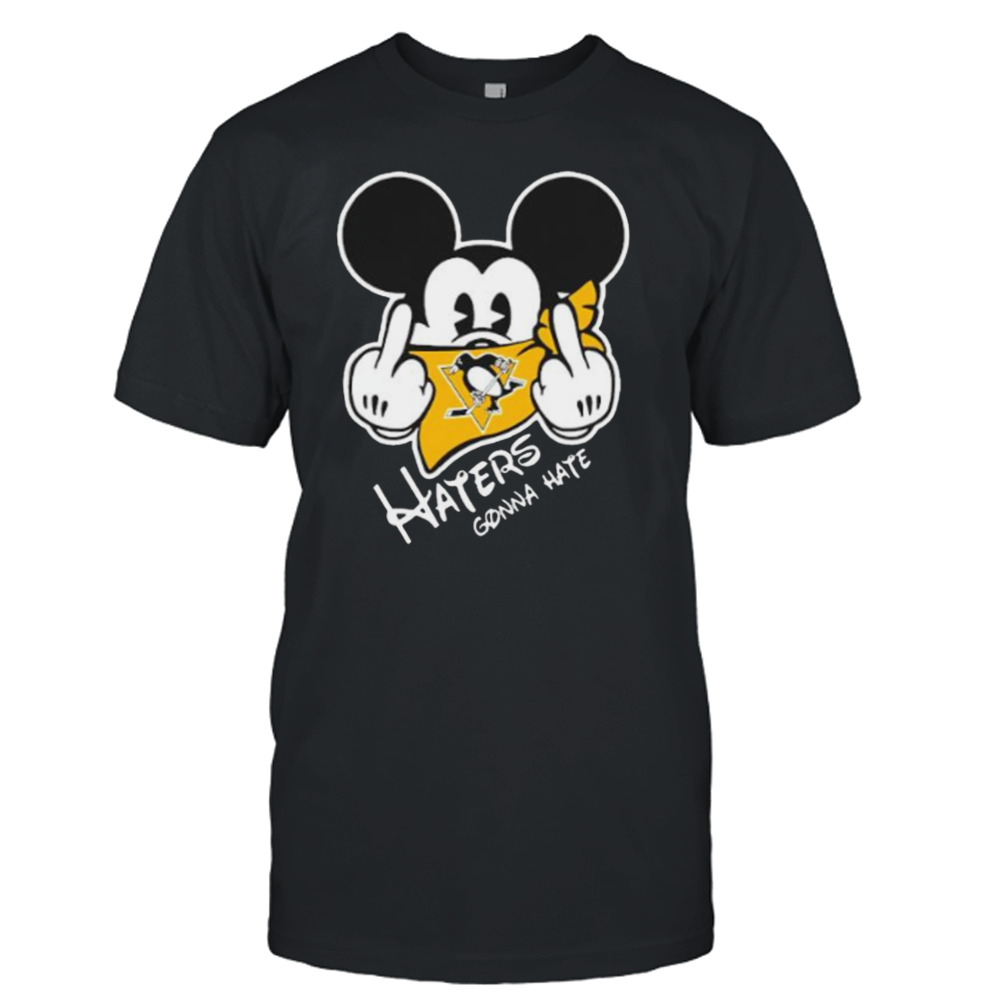 nHL Pittsburgh Penguins Mickey fuck haters gonna hate shirt