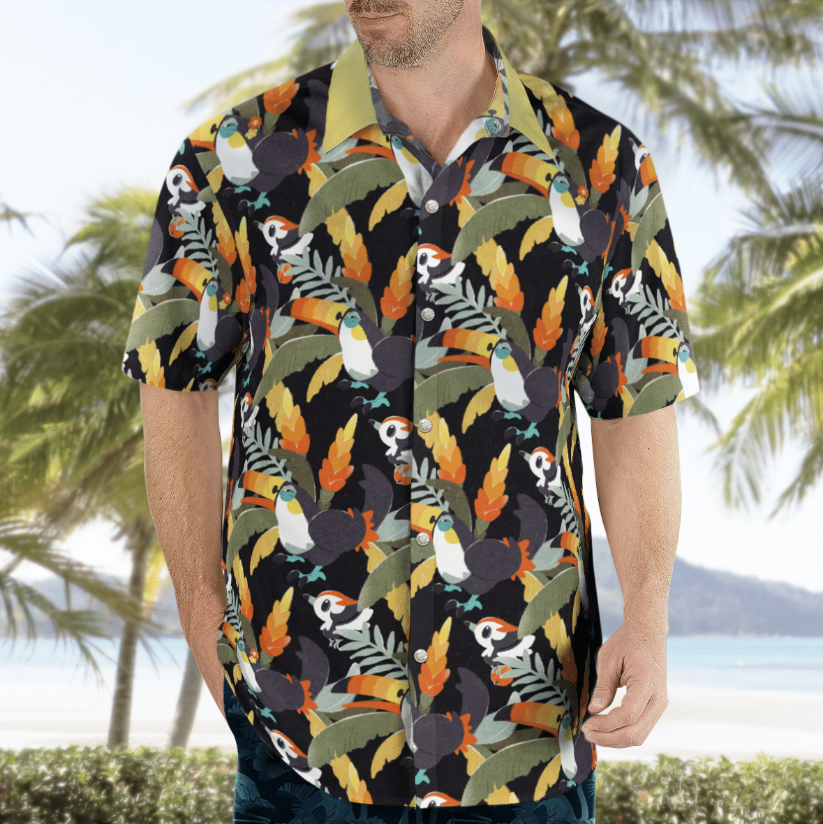 Pikipek On Summer Day Beach Pokemon Hawaiian Shirt