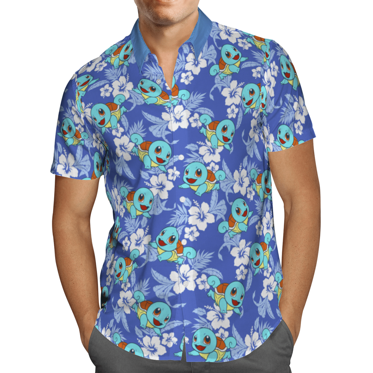 Squirtle Tropical Beach Pokemon Hawaiian Shirt