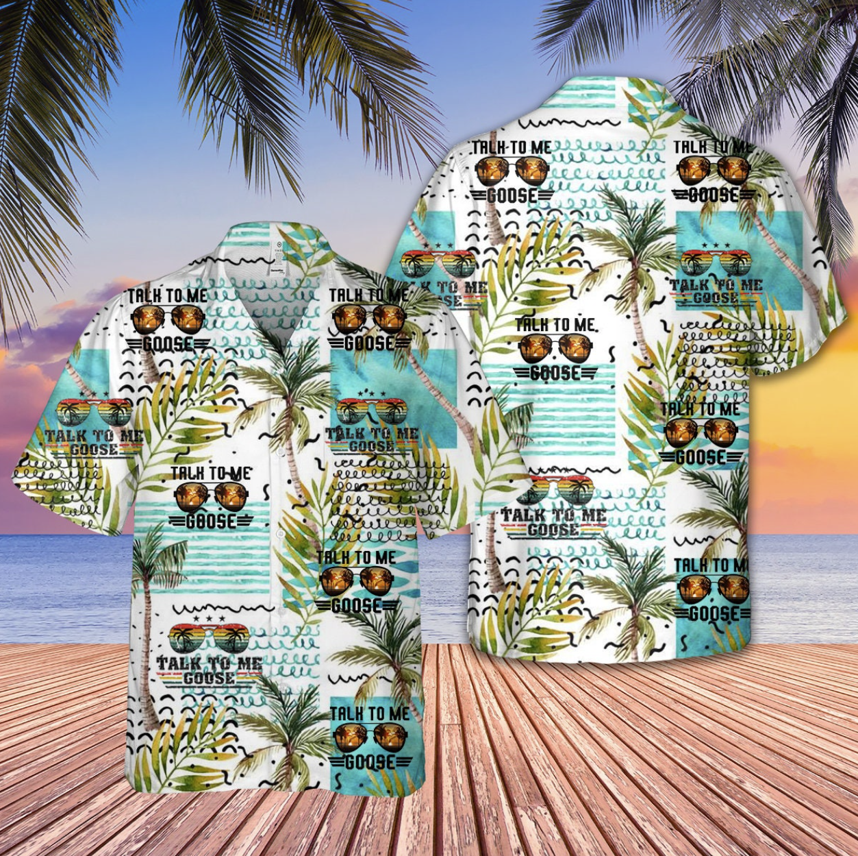 Top Gun Talk To Me Jet Fighter Sunglasses Hawaiian Shirt