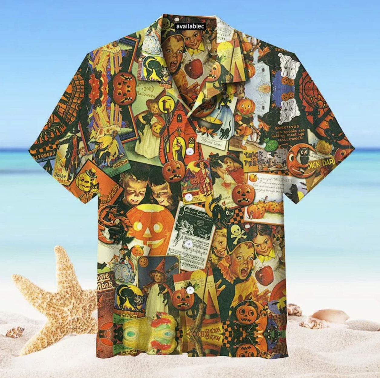 Trick Or Treat Halloween Hawaiian Vintage Summer Shirt