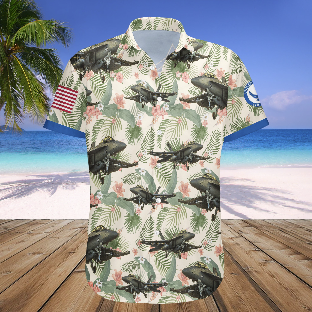 US Air Force United States Hawaiian Summer Shirt