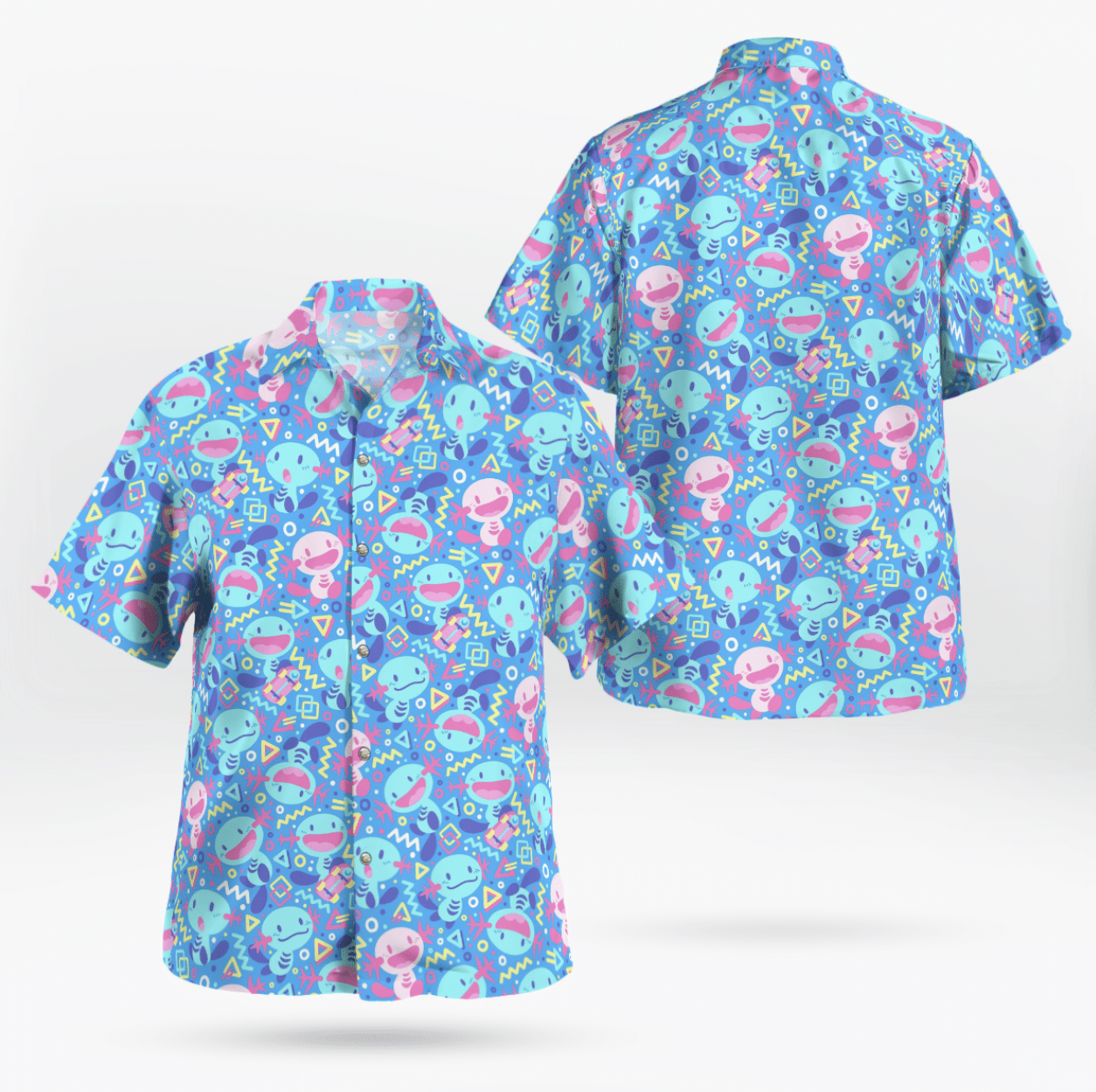Wooper Pokemon Hawaiian Shirt