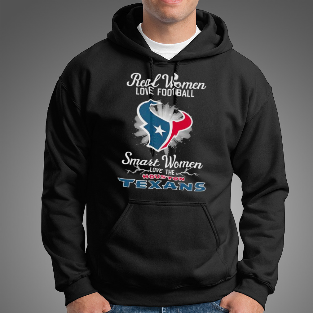 Real women love football smart women love the Houston Texans 2023 logo shirt