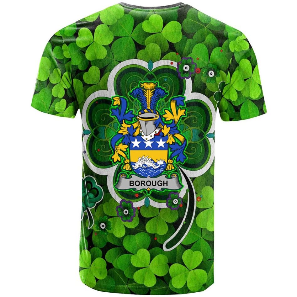 Borough Irish Crest Graphic Shamrock Celtic Aesthetic Shamrock New 3D T-Shirt