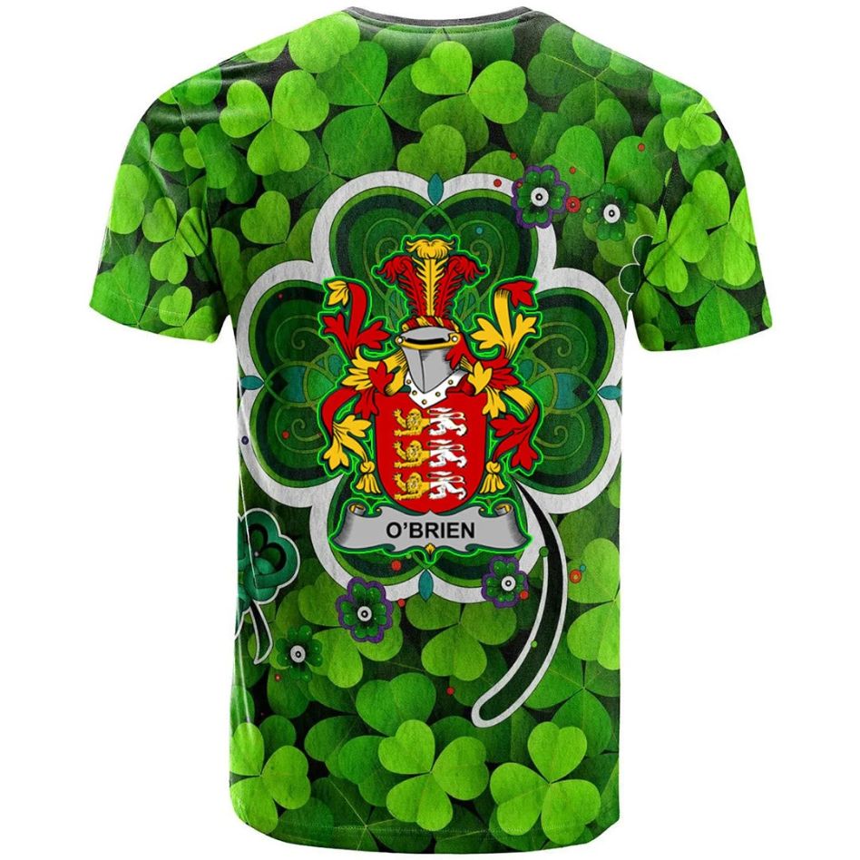 Brien or O Brien Irish New Shamrock Crest Celtic Aesthetic 3D Polo Design T-Shirt