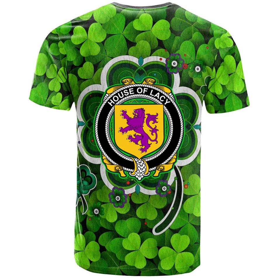 House of LACY Irish New Shamrock Crest Celtic Shamrock New 3D T-Shirt