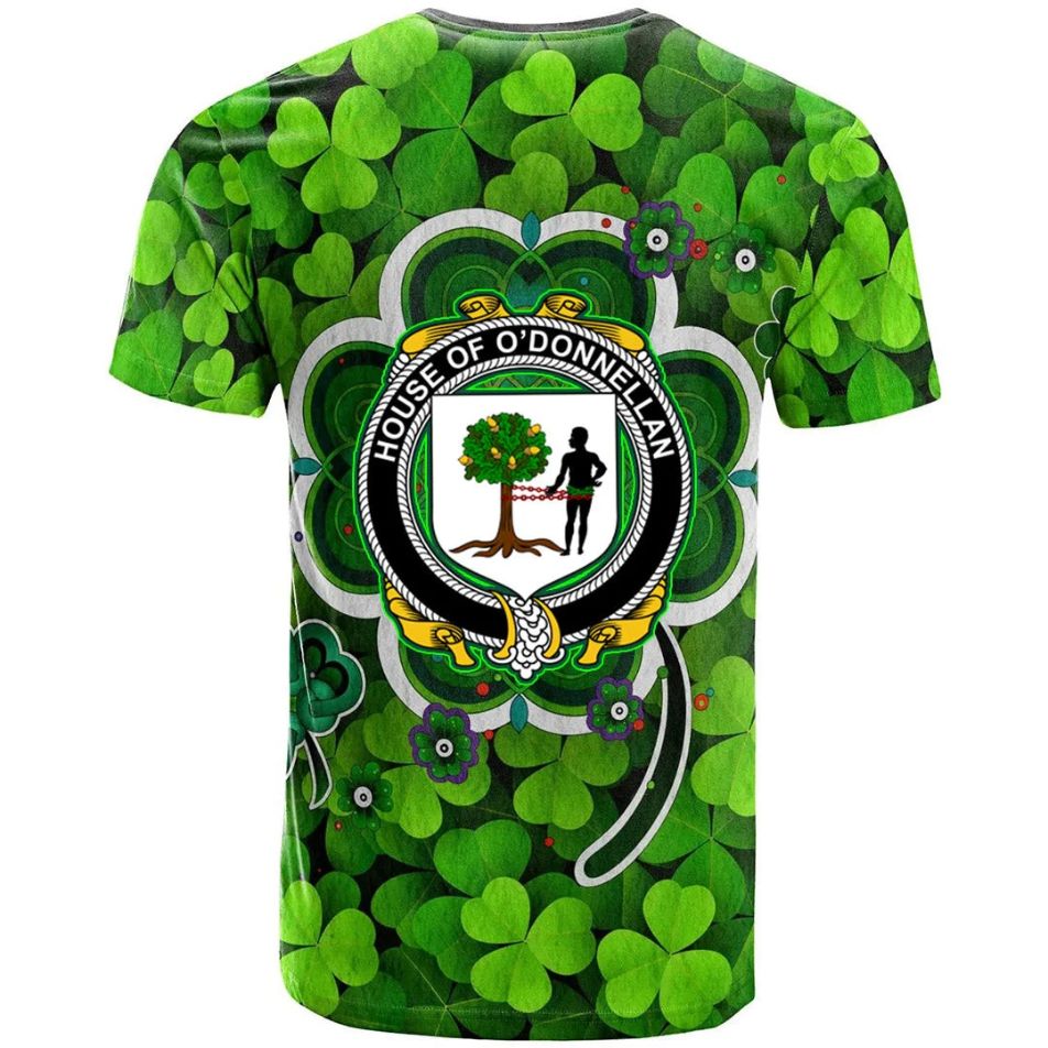 House of O DONNELLAN Irish Crest Graphic Shamrock Celtic Aesthetic Shamrock New 3D T-Shirt