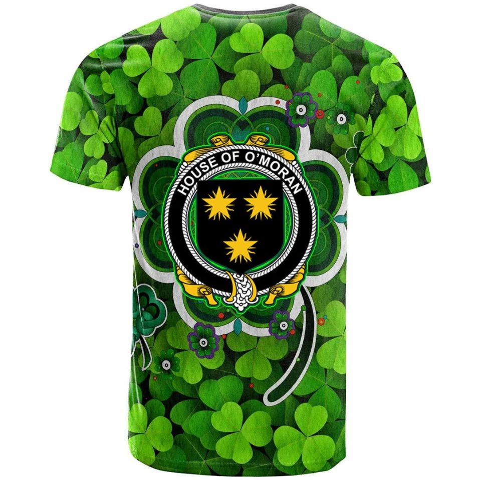 House of O MORAN Irish New Shamrock Crest Celtic Aesthetic Shamrock New 3D T-Shirt