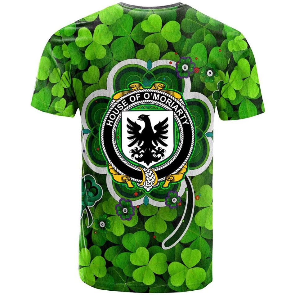 House of O MORIARTY Shamrock Irish Crest Celtic New Polo Design 3D T-Shirt