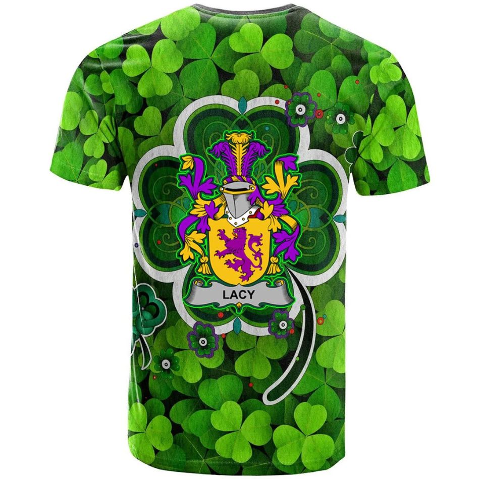Lacy or De Lacy Shamrock Irish Crest Celtic Shamrock New 3D T-Shirt