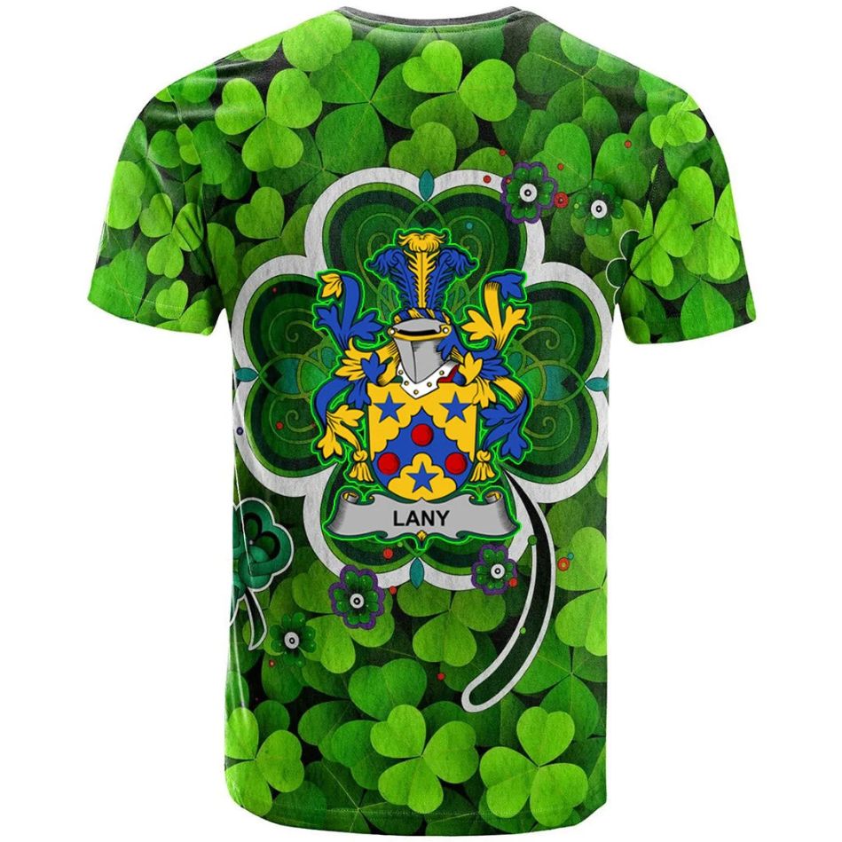 Lany or Laney Shamrock Irish Crest Celtic Aesthetic 3D Polo Design T-Shirt
