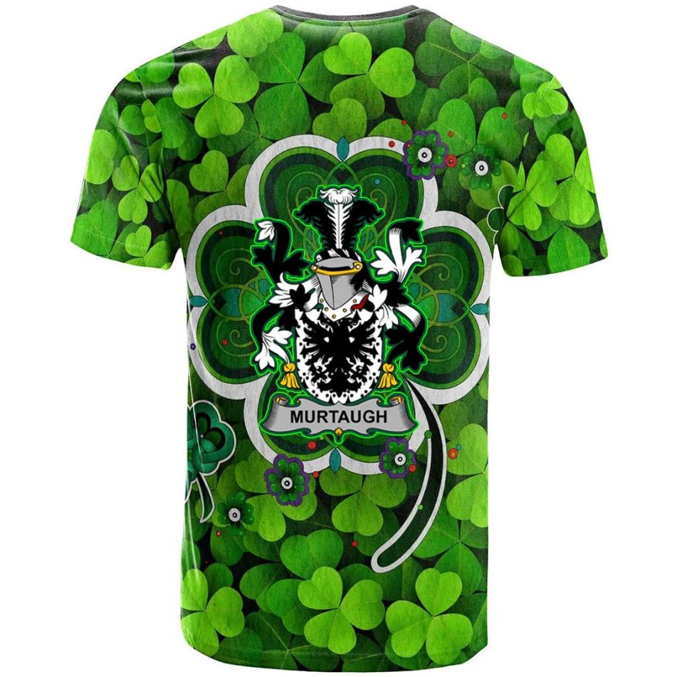 Murtaugh Irish New Shamrock Crest Celtic Aesthetic 3D Polo Design T-Shirt