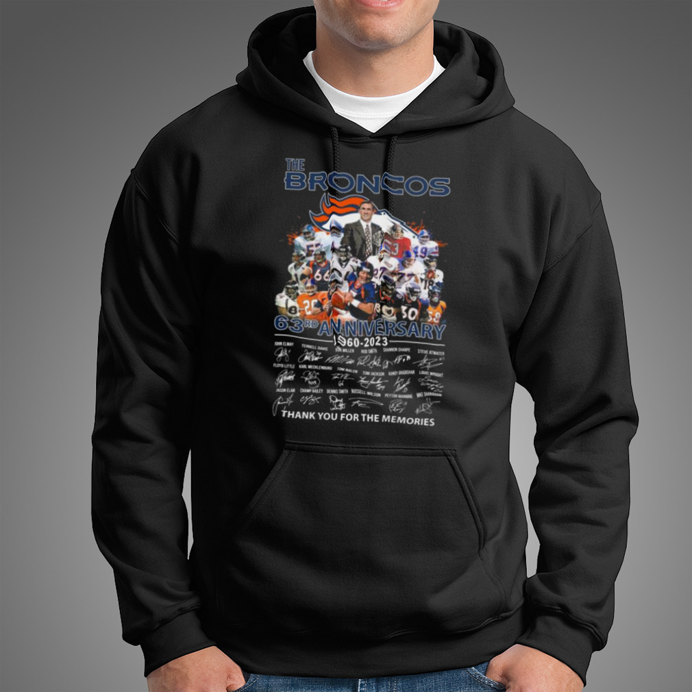 The Denver Broncos 63rd Anniversary 1960-2023 Thank You For The Memories  Signatures shirt