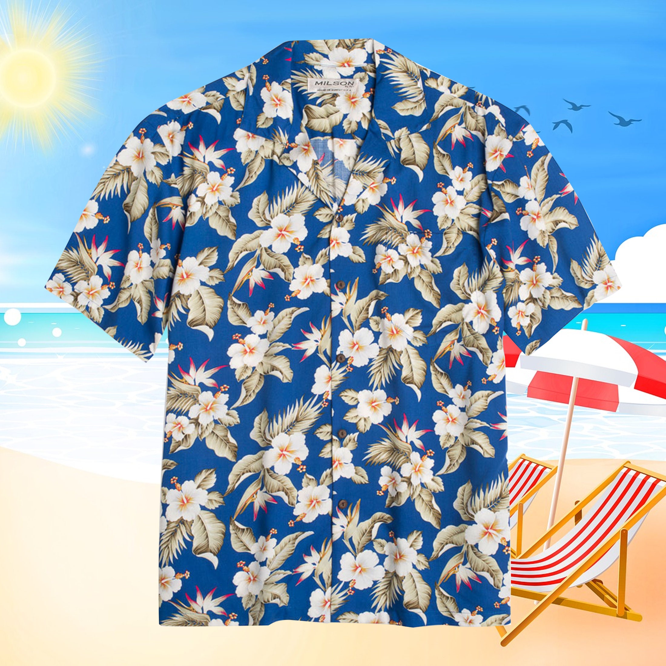 Aloha Hibiscus Blue Hawaiian Shirt For Hawai Fans