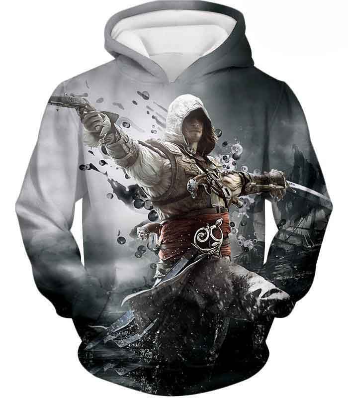 Black Flag Hero Edward James Kenway Cool Action Assassin's Creed Hd 3d Aop Hoodie