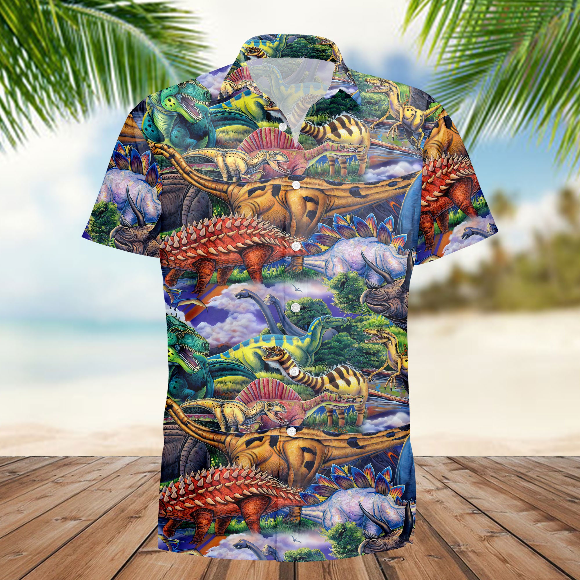 Dinosauria Dinosaur Hawaiian Shirt Gift For Dinosaurs Lover