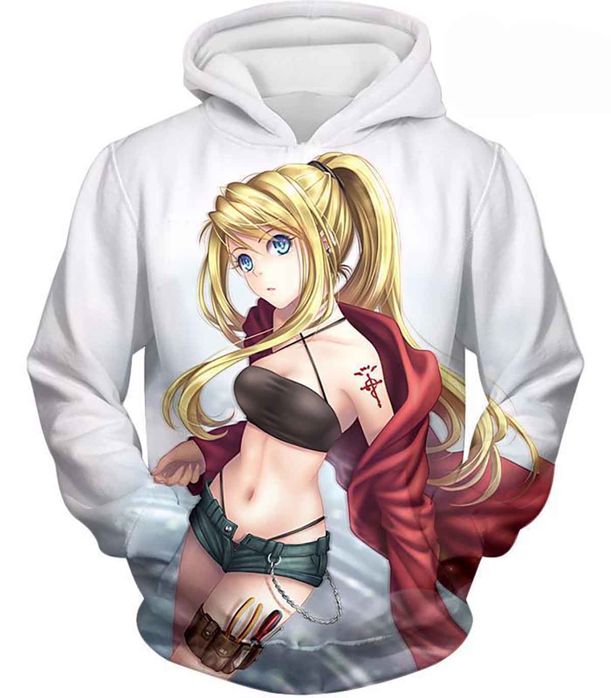 Fullmetal Alchemist Blonde Haired Anime Girl Winry Rockbell The Automation Geek Hd 3d Aop Hoodie