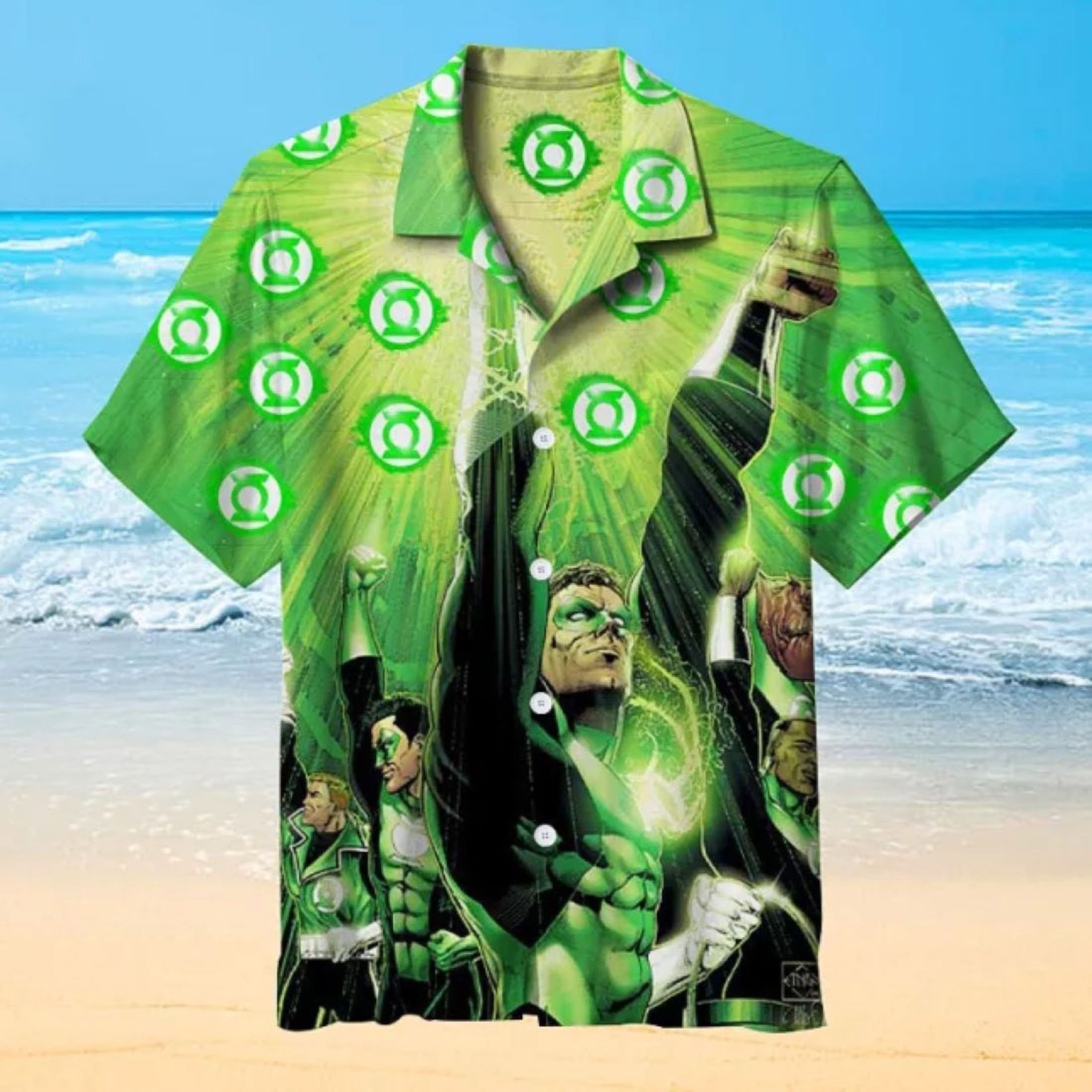 Justice Green Hot Movie Hawaiian Shirt