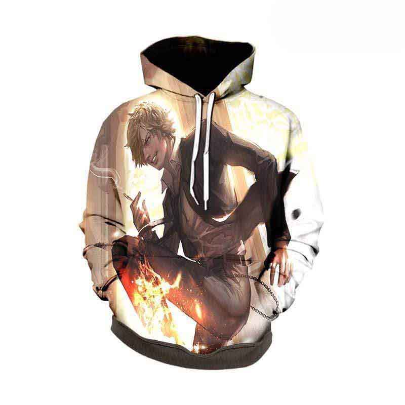 Sanji Diable Jambe Attack - One Piece Anime Graphic Hd 3d Aop Hoodie