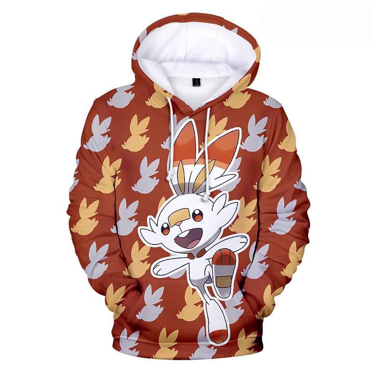 Scorbunny Pokemon Rabbit-Like Anime Hd 3d Aop Hoodie