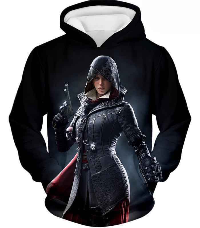 Syndicate Female Assassin Evie Frye Cool Black Game Hd 3d Aop Hoodie