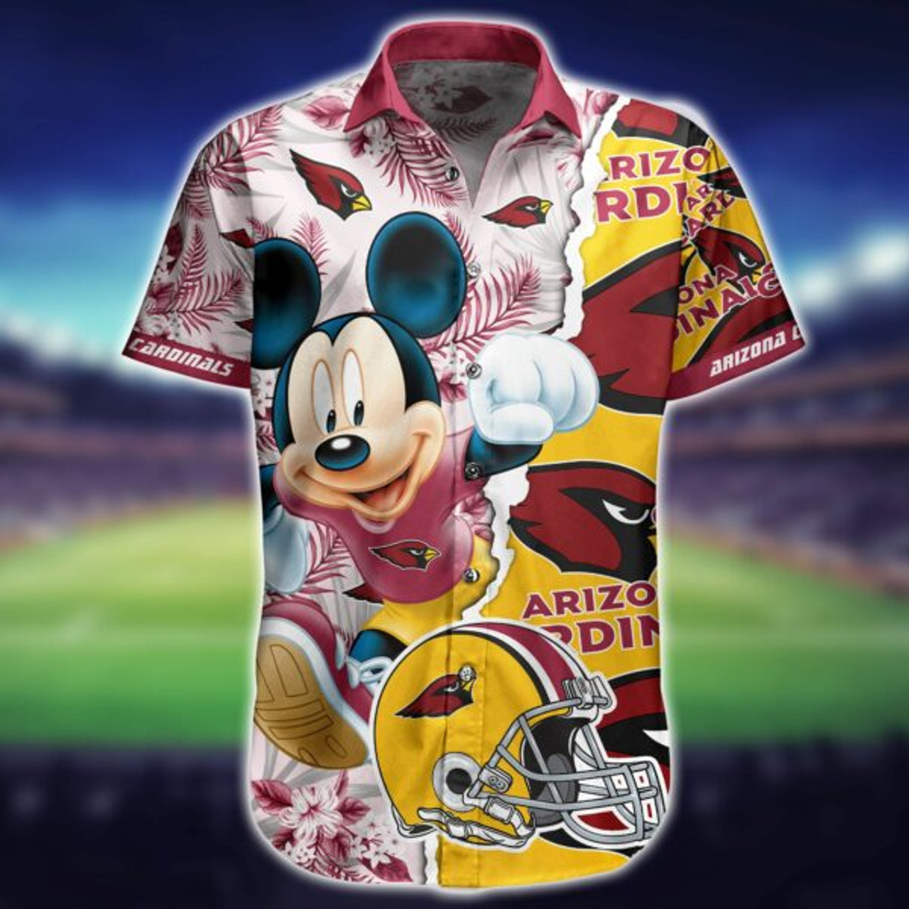 Arizona Cardinals Mickey Mouse Hawaiian Shirt