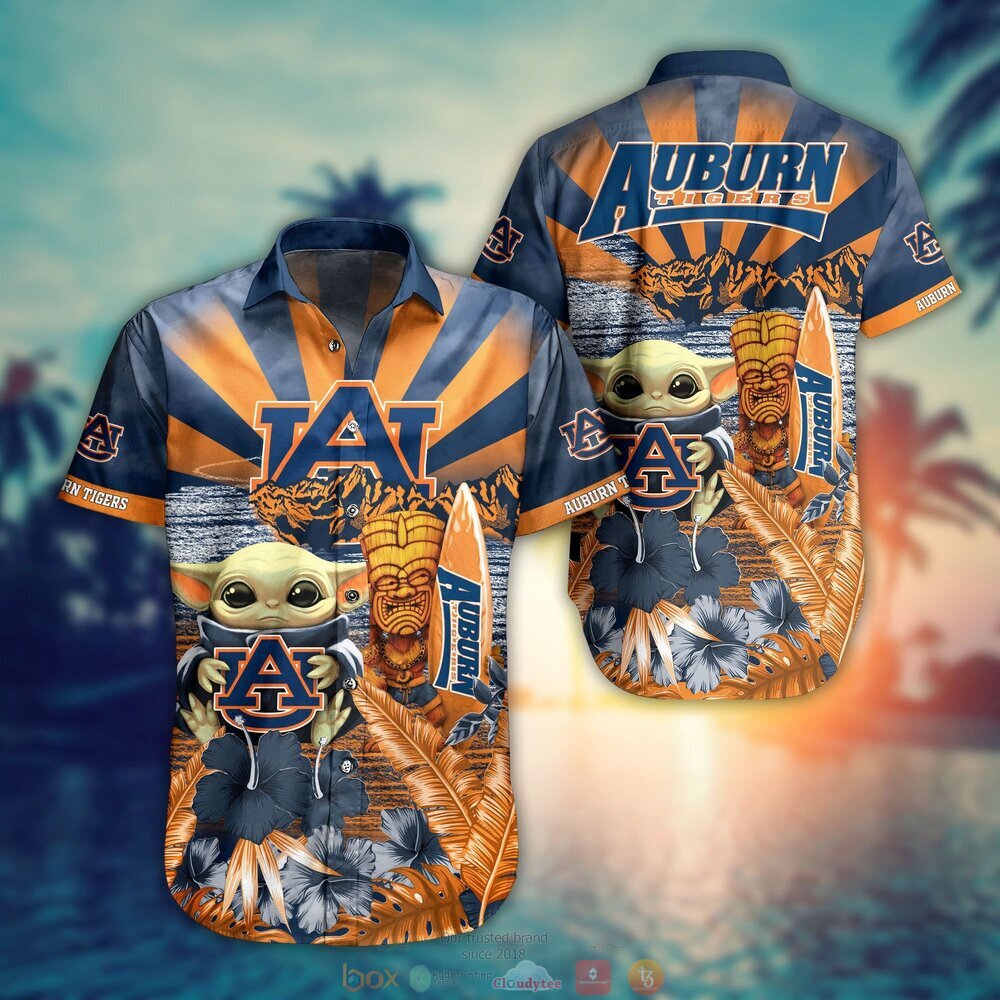 Auburn Tigers Baby Yoda - Hawaiian Shirt