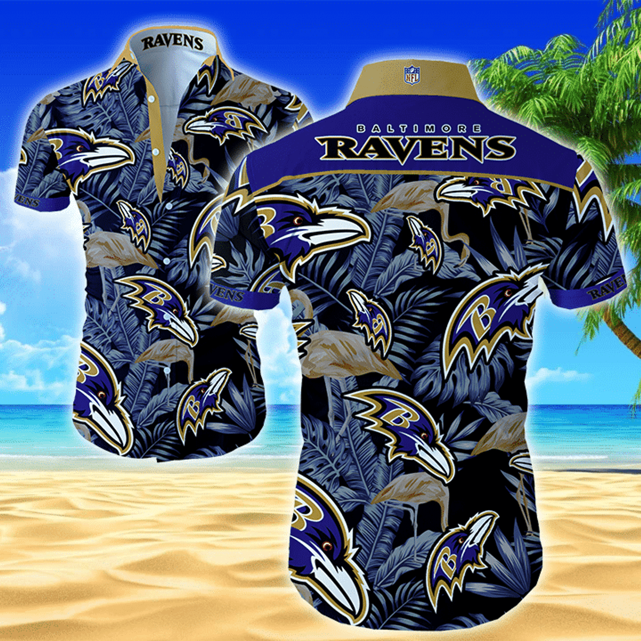 Baltimore Ravens Classic Premium Hawaiian Shirt