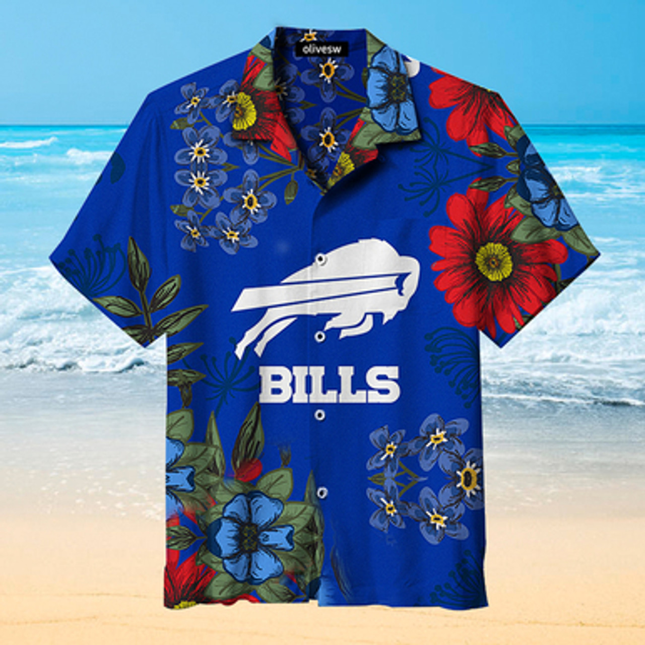 Buffalo Bills Baseball Retro Print Hawaiian Shirt