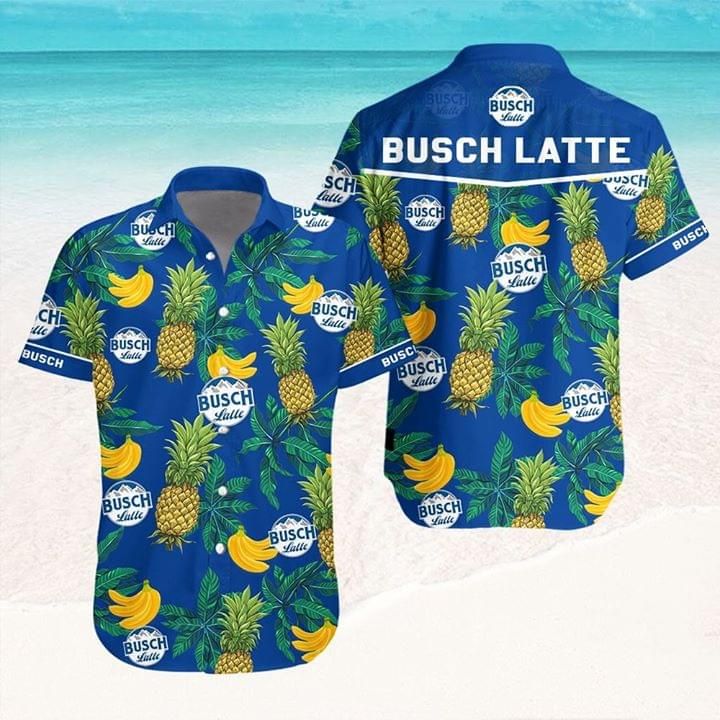 Busch Latte Beer Banana Pineapple Hawaiian Shirt