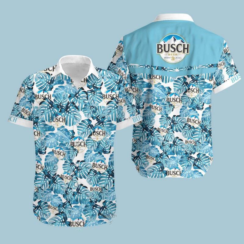 Busch Light Beer Tropical Hawaiian Shirt