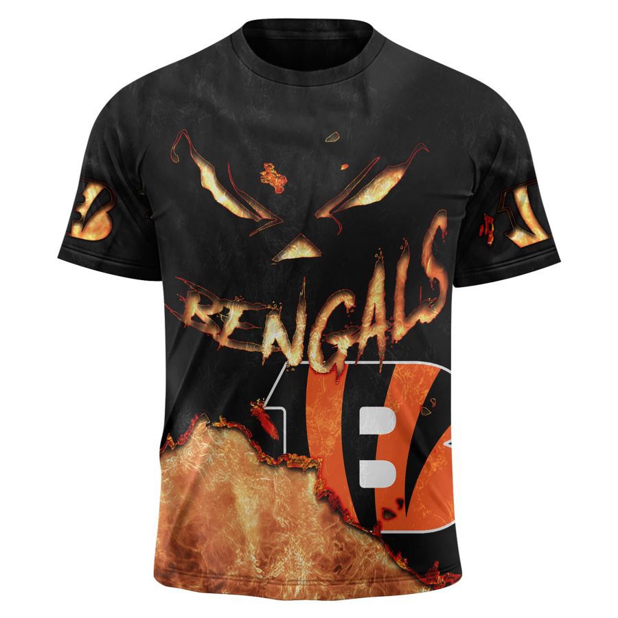 Cincinnati Bengals T-shirt 3D devil eyes gift for fans