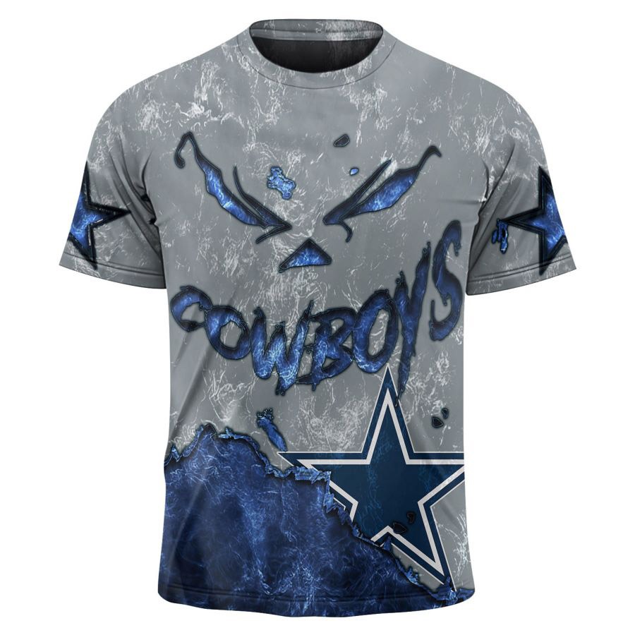 Dallas Cowboys T-shirt 3D devil eyes gift for fans
