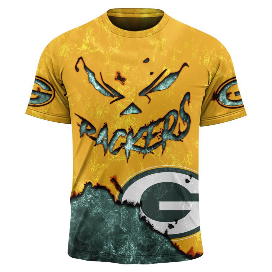 Green Bay Packers T-shirt 3D devil eyes gift for fans