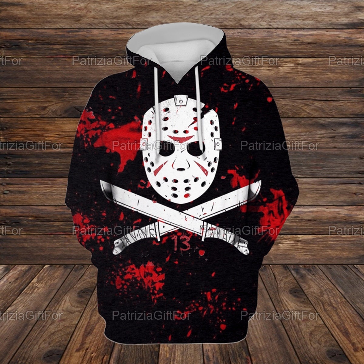 Horror Jason Voorhees Movie 3D Gift Horror Halloween Friday The 13th Gifts For Him Gifts For Her PHT012104U21 AOP Unisex Hoodie