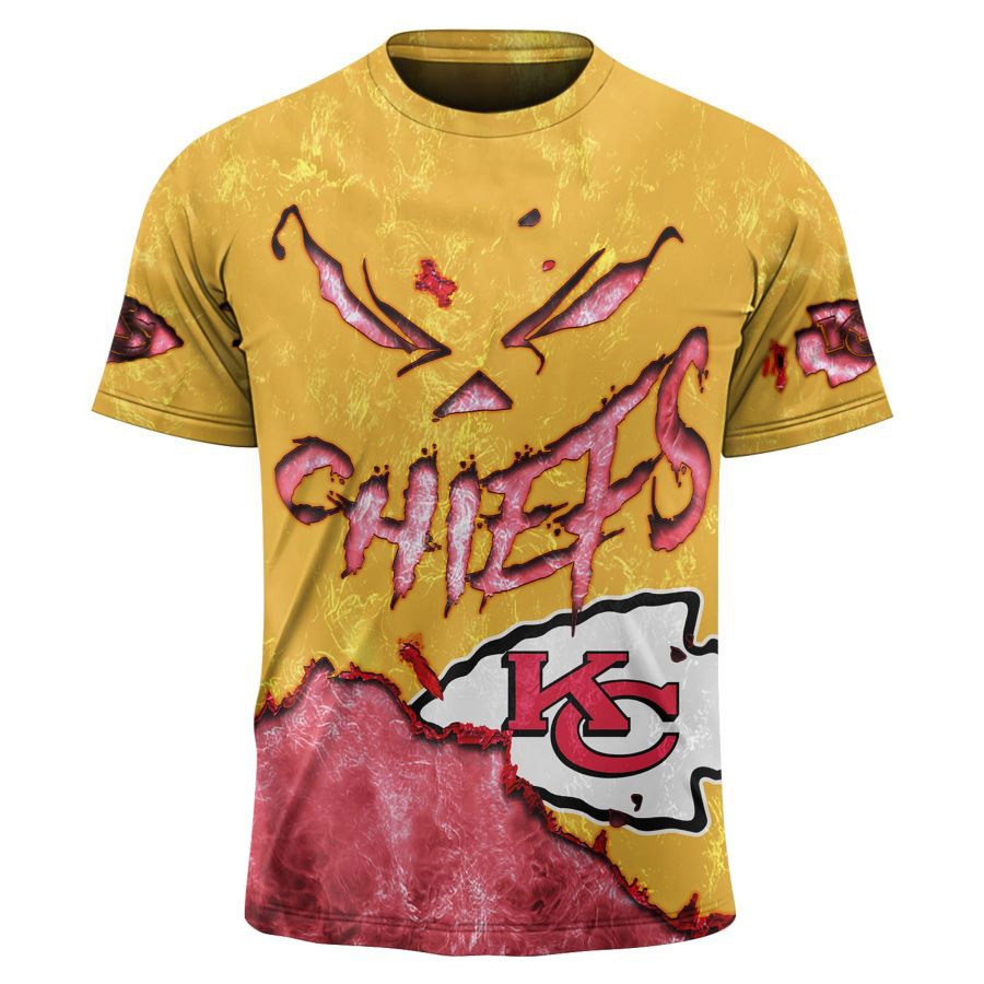 Kansas City Chiefs T-shirt 3D devil eyes gift for fans