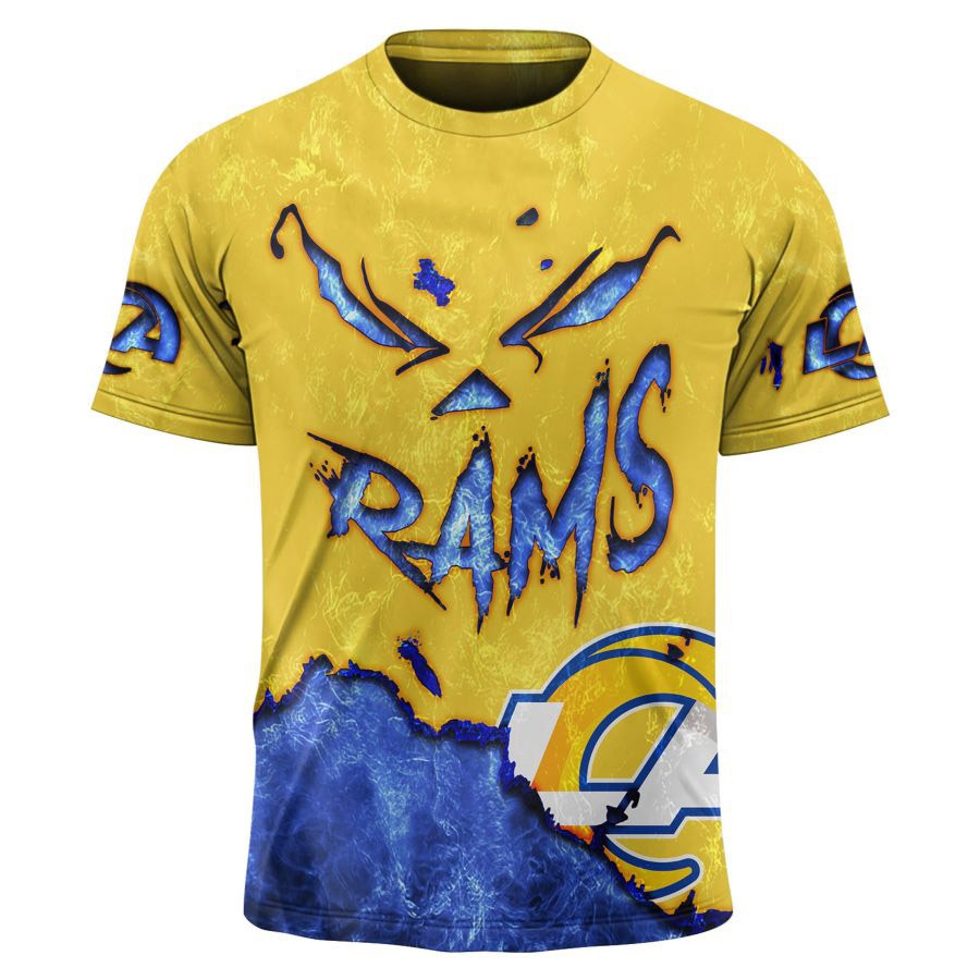 Los Angeles Rams T-shirt 3D devil eyes gift for fans