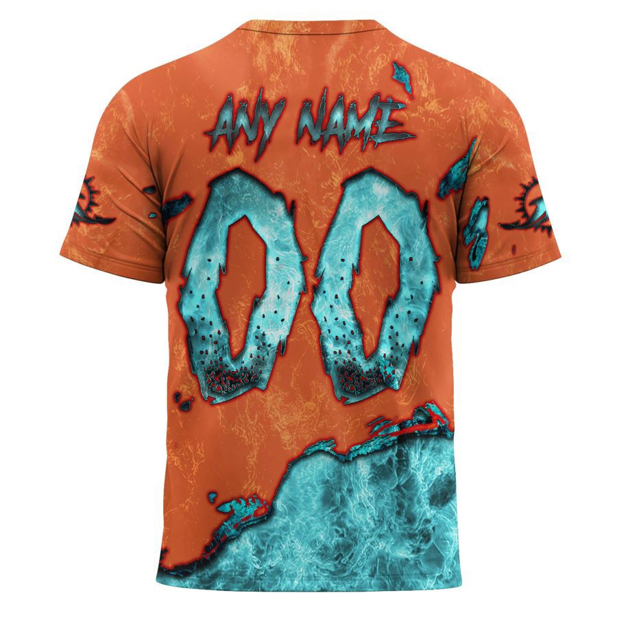 Miami Dolphins T-shirt 3D devil eyes gift for fans