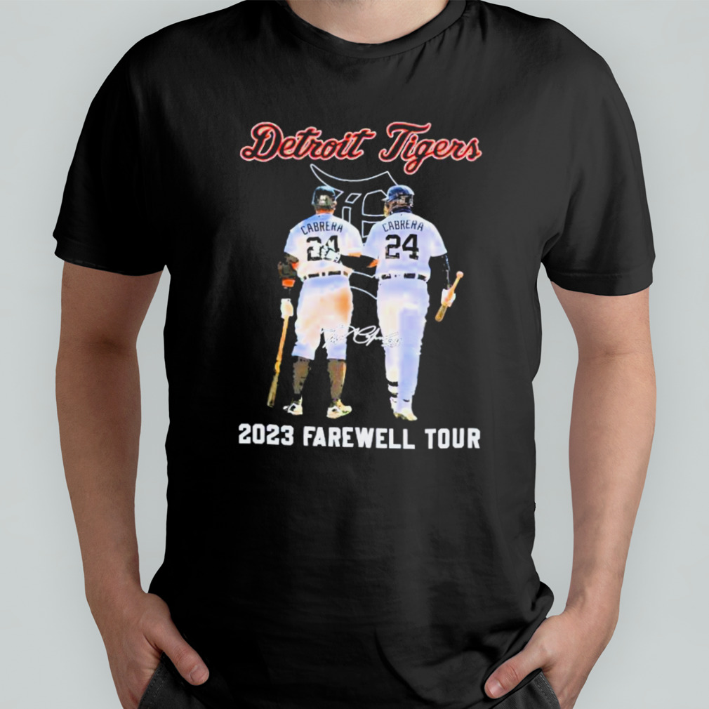 Miguel Cabrera 24 Detroit Tigers 2023 farawell tour player signature  baseball gift shirt, hoodie, sweater, long sleeve and tank top