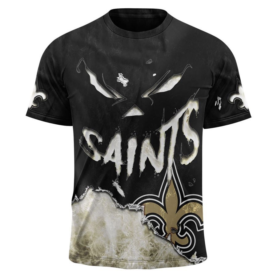New Orleans Saints T-shirt 3D devil eyes gift for fans