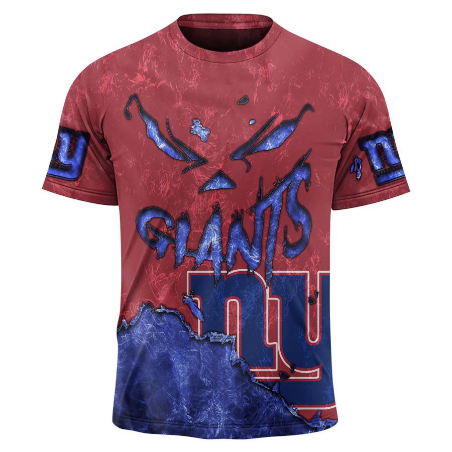 New York Giants T-shirt 3D devil eyes gift for fans
