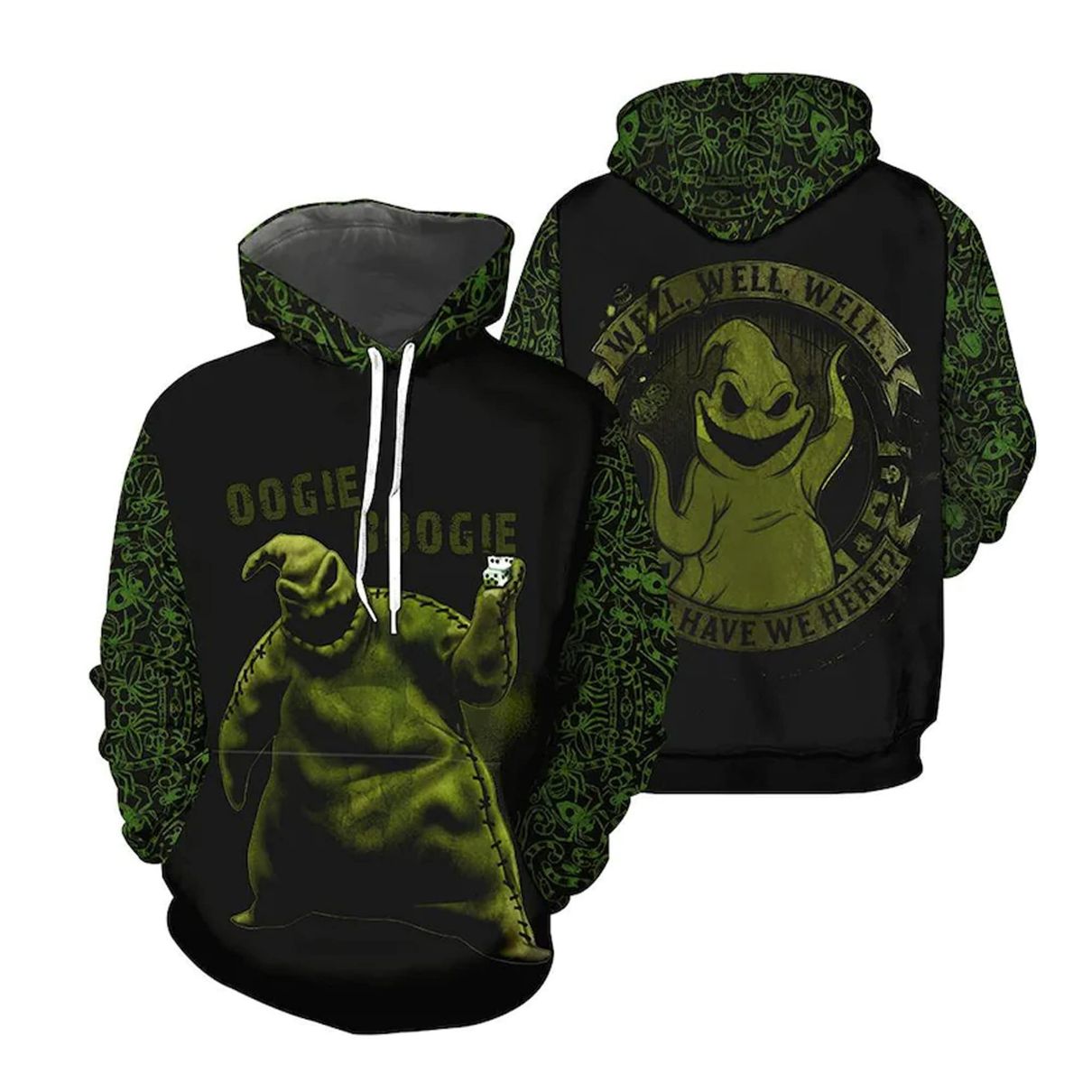 Oogie Boogie Well Well Well What Have We Here 3D Halloween Hoodie