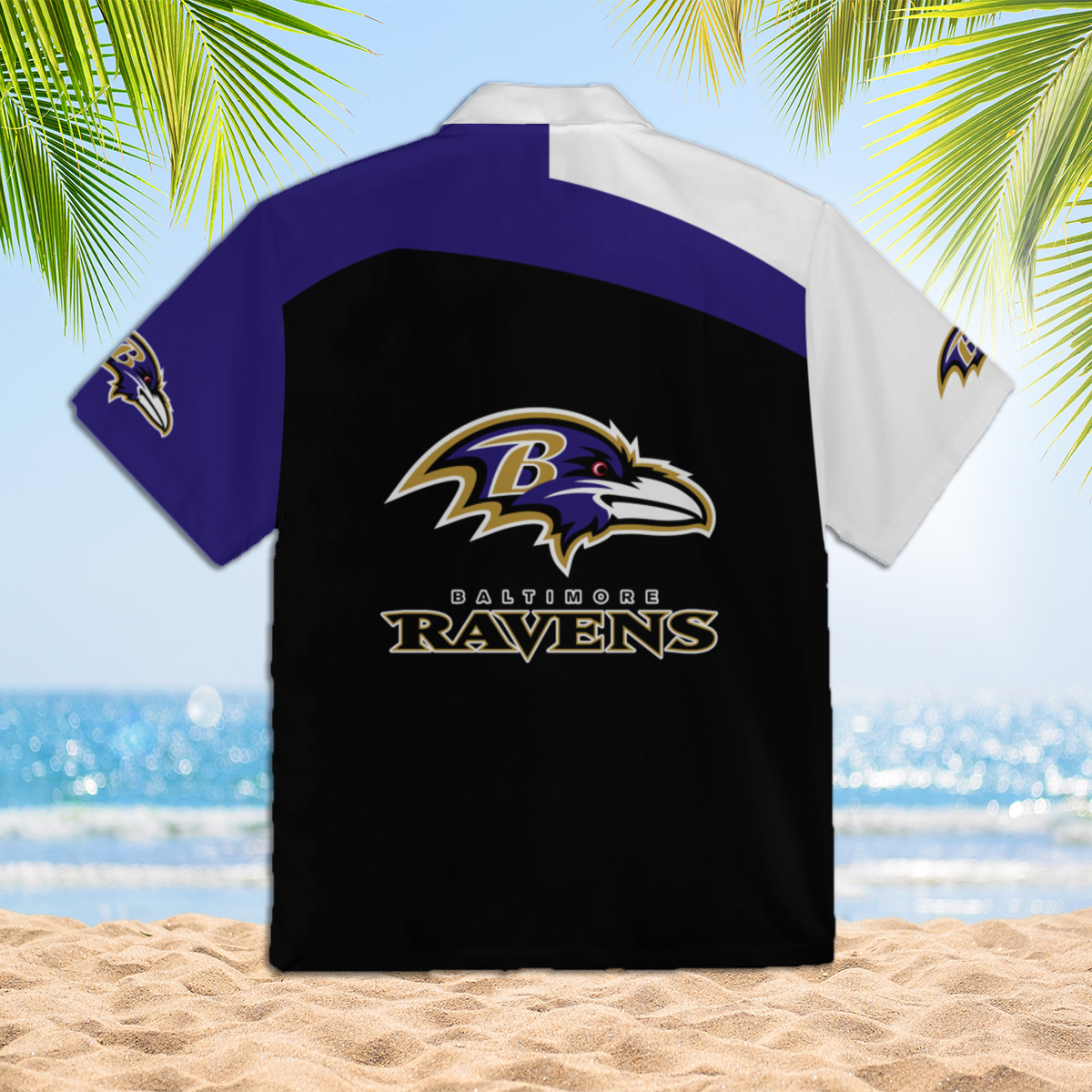 Personalized Baltimore Ravens Punisher Skull Hawaiian Shirt